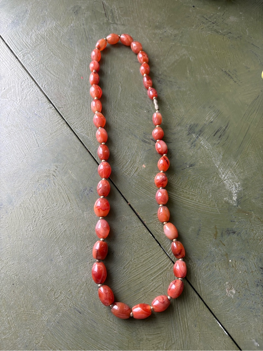 Red Beaded Women’s Necklace - Classic Strand
